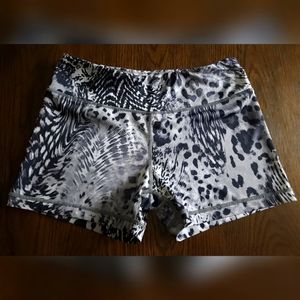 Animal print, black, grey, white, small IAB MFG shorts